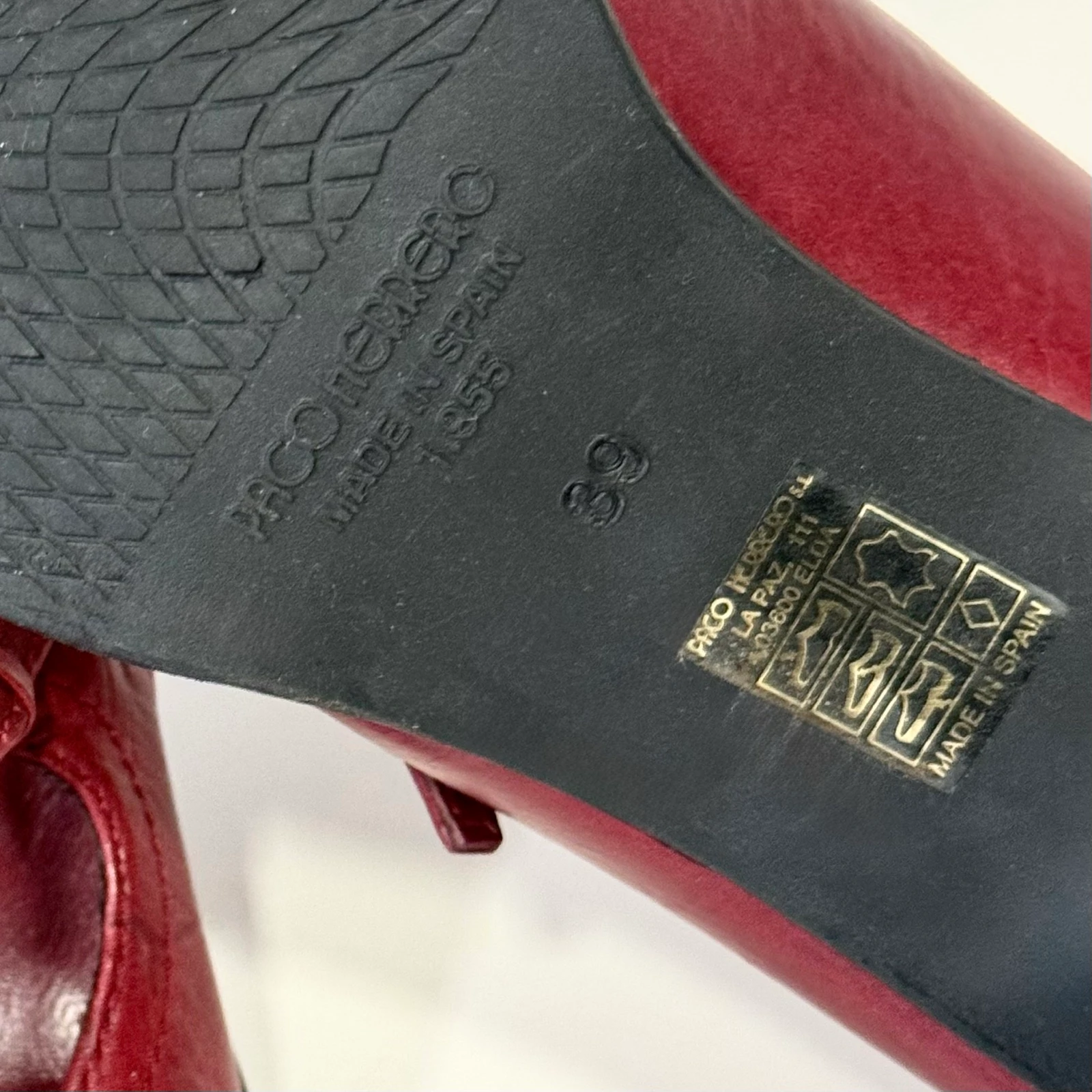 Zapatos salón piel Burdeos – photo 7